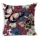 Ljojo Linen Butterfly Cushion Cover 45x45cm - Decorative Pillow Case for Sofa & Bed