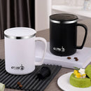 Ljojo 480ml Insulated Stainless Steel Coffee Mug with Lid & Handle
