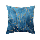 Ljojo Light Luxury Blue Abstract Print Throw Pillow Cover - Marble Stripe