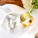 Gold Maple Leaf Napkin Rings by Ljojo: Elegant Table Decor for Wedding, Party, Dinner