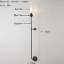 Ljojo Marble Ball Wall Lights 3000K Acrylic Lampshade G9 Bulb