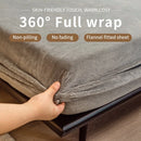 Ljojo Milk Velvet Fitted Sheet 160x200, Extra Warm, Elastic Band, Solid Color