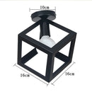Ljojo Loft Cube Iron Ceiling Lamp for Indoor Lighting 110V220V