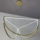 Modern LED Semi Circular Pendant Light Chandelier by Ljojo - High-end Steel Home Decor Fixture