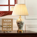 Ljojo American Style Bedside Lamp with Painted Patterns for Home Decoration