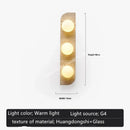 Ljojo Japanese Yellow Travertine Glass Ball Wall Sconce - Modern Stone Lamp