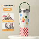 Ljojo 304 Stainless Steel Vacuum Insulated Straw Cup - Large Portable Thermos