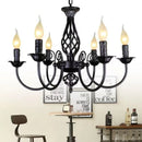 Black Iron Nordic Style Chandelier for Modern Living Room by Ljojo