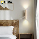 Ljojo Wabi Sabi Yellow Travertine Stone Wall Lamp Vintage Sconce for Bedroom and Living Room