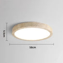 Wabi Sabi Yellow Travertine Ceiling Lamp by Ljojo - Natural Stone Circular Light