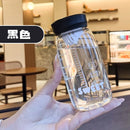 Ljojo Mini Water Bottle with Tea Strainer, Portable & Reusable Plastic Drinking Cup