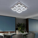 Ceiling Lights Chandelier Modern Silvery LED Remote Control Fixture by Ljojo for Living Room Bedroom