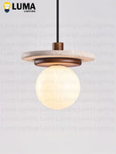 Yellow Travertine Stone Pendant Light Chandelier for Kitchen Island Home Decor by Ljojo