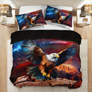 Ljojo Majestic Eagle Duvet Cover Bedding Set with 2 Pillowcases