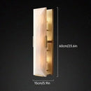 Ljojo LED Copper Marble Wall Lamp for Villa Living Room Corridor Lighting