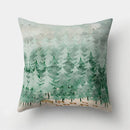Ljojo Minimalist Spring Tree Landscape Pillow Cover - Bear Penguin Cartoon Animal Pillowcase