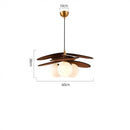 French Retro Ceiling Chandelier with Grass Woven Glass, LED Lighting for Living & Dining Room by Ljojo