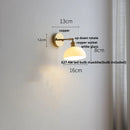 Ljojo LED Wall Sconce with Pull Chain Switch White Glass Stair Light