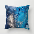 Ljojo Marble Ocean Sea Pattern Polyester Throw Pillow Cover - Home Sofa Decor