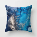 Ljojo Marble Ocean Sea Pattern Polyester Throw Pillow Cover - Home Sofa Decor