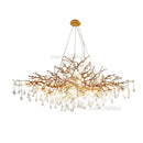 Ljojo Luxe Crystal Chandelier - Modern All-Copper Tree Lamp