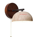 Japanese Yellow Cave Stone Plug Wall Lamp Wabi Sabi Style Staircase Lamp by Ljojo