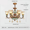 European-Style Luxurious Chandelier Living Room Lamp Crystal Retro Resin Grand Dining Ljojo