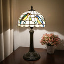 Green Birds Style Stained Glass Table Lamp for Bedroom & Living Room by Ljojo