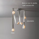Ljojo Marble Designer Belt Pendant Light: Dimmable Luxury Chandelier