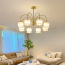 Lily Of The Valley Flower Copper Chandelier - Modern Minimalist Bedroom Hanging Lamp by Ljojo