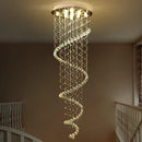Ljojo Luxury K9 Crystal Chandelier Modern LED Villa Double Staircase Lighting for Living Room