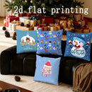 Ljojo Merry Christmas Pillow Covers for Sofa, Bedroom, Car - Rectangular Cushion Cover