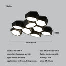 Ljojo Modern Geometry Led Ceiling Lamp Dimmable Chandeliers for Living Room Nordic Home Decor