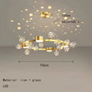 LED Iron Glass Chandelier Modern Creative Art Decor Home Lighting Fixtures Ljojo