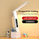 Ljojo LED Desk Lamp: Dimmable Touch, Calendar, Temperature Clock Night Light