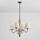 Ljojo Mid-Century Style Woodwork Chandelier for Study, Bedroom, Living Room