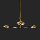Ljojo Mid Century Black Gold Chandelier Sputnik Light Industrial Metal Lamp