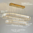 Ljojo Modern Gold Crystal LED Chandelier | Luxury Indoor Lighting for Bedroom Living Room