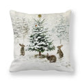 Ljojo Merry Christmas Pillowcase Cushion Cover for Festive Home Decor