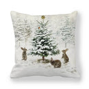 Ljojo Merry Christmas Pillowcase Cushion Cover for Festive Home Decor