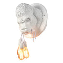 Ljojo Resin Gorilla Wall Lamp: Retro Animal LED Bedroom Bedside Decor Lighting