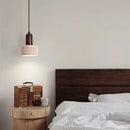 Natural Wood Wabi-sabi LED Pendant Lights Japan for Master Bedroom Hotel Bar Island Chandelier by Ljojo