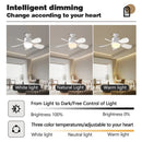 Smart 2-in-1 Ceiling Fan with Remote Control Dimming Lighting E27 | Whisper-Quiet Fan | Ljojo