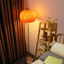 Modern Gradient Orange Mushroom LED Floor Lamp for Bedroom by Ljojo