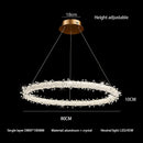 Luxury LED Chandelier Ice Circle Pendant Light Modern Home Decor Living Room Fixture by Ljojo