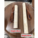 Ljojo Slim Yellow Travertine LED Pendant Lamp for Bedroom Kitchen Dining - Cave Stone Hanging Light