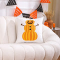 Embroidered Pumpkin Halloween Pillowcase by Ljojo - Cotton Throw Cushion Cover
