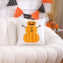 Embroidered Pumpkin Halloween Pillowcase by Ljojo - Cotton Throw Cushion Cover