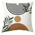 Ljojo Line Leaf Print Pillowcase for Bohemian Home Decoration