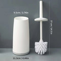 Ljojo Long Handle Toilet Brush with Standing Base - Bathroom Cleaning Tool